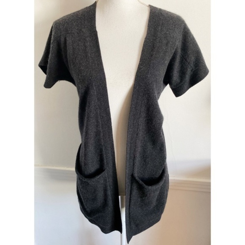 Whistles • Grey Cashmere Open Front Cardigan